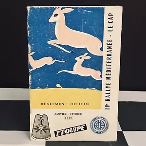 1959 RALLYE MITTELMEER ALGIER RALLYE ORIGINAL VORSCHRIFT REGLEMENT PROGRAMM - Bild 1 von 7