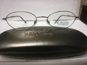 JG HOOK EYEGLASS FRAMES Style CYNTHIA in GUNMETAL Sz. 50-18-135 Free CASE - Picture 1 of 5