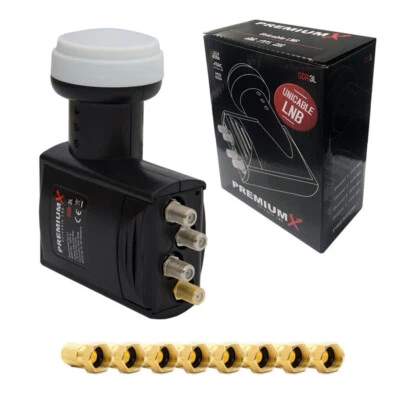 PremiumX SAT Unicable LNB 3 Legacy sistema a cavo singolo 7 partecipanti cavo unico HDTV 4K - Immagine 1 di 4