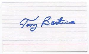 Tony Bartirome 3x5 Index Card Autographed Signature Pittsburgh Pirates - Picture 1 of 2