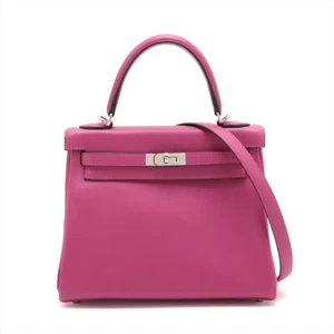 Hermès Kelly 25 Swift Rose Purple Silver Metal Fittings D: 2019 - Picture 1 of 16