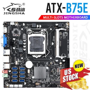 JINGSHA ATX-B75E Mining Motherboard LGA1155 With 8* USB 3.0 Support DDR3 RAM VGA - Picture 1 of 10