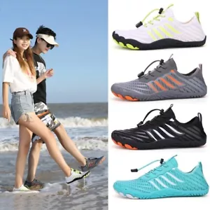 Hombres Mujeres Zapatos Acuáticos Aqua Natación Zapatos Playa Secado Rápido Descalzos Deportes Acuáticos - Imagen 1 de 16