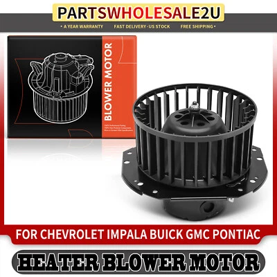 HVAC Heater Blower Motor w/ Fan Cage for Chevrolet Impala GMC Buick Oldsmobile - Image 1 of 4