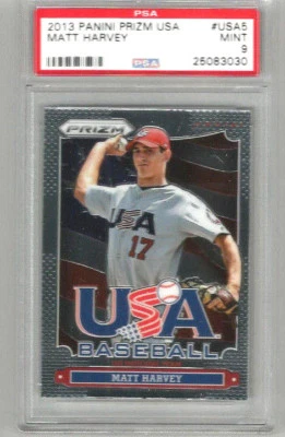 2013 Panini Prizm Matt Harvey USA PSA 9 - Image 1 of 2