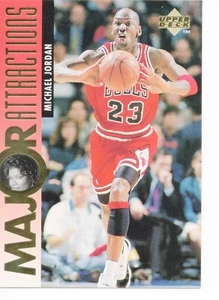 1995-96 UPPER DECK #341 MICHAEL JORDAN/QUEEN LATIFAH MAJOR ATTRACTIONS 🔥 - Picture 1 of 2