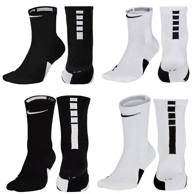 New Nike Quick Elite Crew & Quarter Cut Basketball Socks Medium & Large Dri-Fit - Image 1 of 4