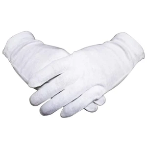 White Cotton Gloves for Dry Hands 12 Pairs Moisturizing Hand Gloves Overnight,Sp - Picture 1 of 12
