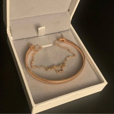 Brazalete brazalete delicado enchapado en oro rosa de 14K para niñas pequeñas “My Sunshine” Foto 1 de 3