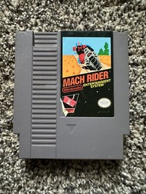 Mach Rider Motorcycle Video Game (Nintendo Entertainment System, NES) TESTED!