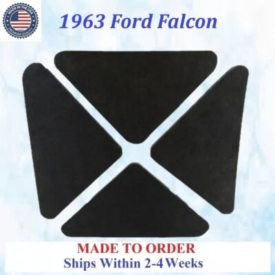 Ford Falcon 1963 nuevo 4 piezas capó aislamiento gris rem #fam-hin-005 Foto 1 de 3