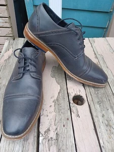 Clarks Collection Mens Lace Up Oxfords Size 13 Black Leather - Picture 1 of 11