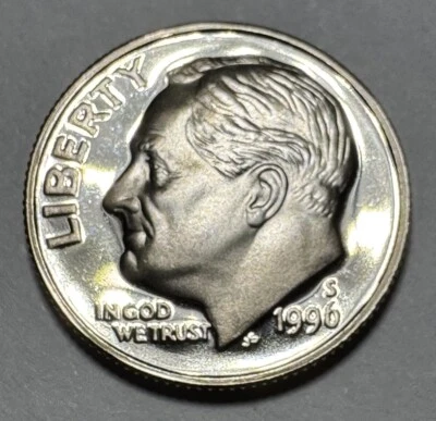 1996-S Roosevelt Dime Proof 10cent Coin from US Mint Proof Set - Image 1 of 4