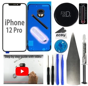 for Apple iPhone 12 Pro Screen Front Outer Glass Only Replacement Kit w. Guide - Picture 1 of 13