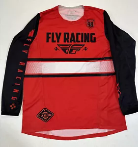 Fly Racing Kinetic Motocross Dirt Bike ATV Jersey Red/White Size XL Mens - Picture 1 of 5