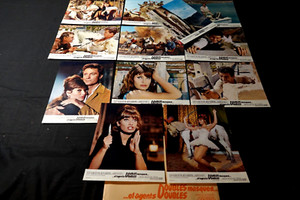 DOUBLE MASKS: Masquerade: 1964 Marisa Mell Cliff Robertson 24 Lobby Cards