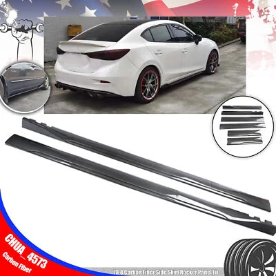 Saia lateral de fibra de carbono 78,8" painel balancim compatível com Nissan 200SX S15 240SX - Imagem 1 de 4