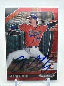 2020 Panini Prizm Draft Red Sam Weatherly #PDP81 SIGNED Colorado Rockies - Picture 1 of 2