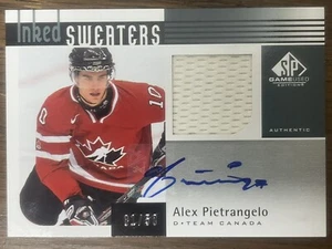 11-12 UD SPGU SP Game Used Inked Sweaters Team Canada ALEX PIETRANGELO 01/50 - Picture 1 of 2