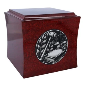 Wooden Themed Urn for a Lawyer, Judge or Patron - Picture 1 of 8