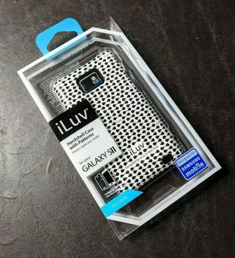 Funda protectora de plástico duro para teléfono celular iLuv para Samsung Galaxy SII S II - negra Foto 1 de 3