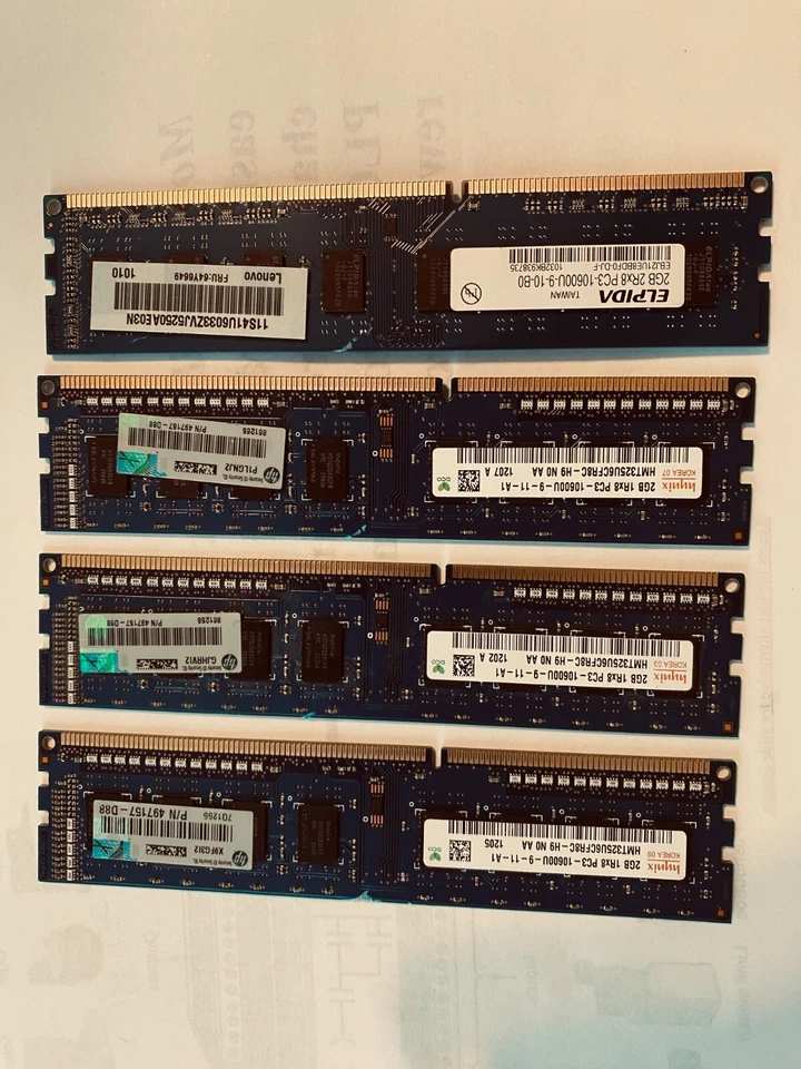 16GB 4x 4GB 1RX8  PC3L-12800U DESKTOP Memory HMT451U6BFR8A-PB NO AA 1450 - Image 1 of 1