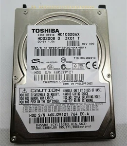 Toshiba MK1032GAX 100GB Internal 5400RPM 2.5" (HDD2D08) HDD - Picture 1 of 2