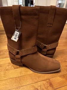 Dingo Buster zum Überziehen Herren Braun Freizeit Stiefel DI217-RST - US Herren Größe 10,5 D - Bild 1 von 9