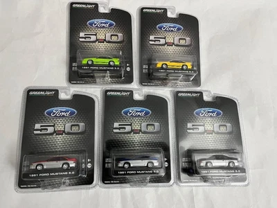NOS SEALED Greenlight 1991 Ford Mustang 5.0 Black Stripes Foxbody GT FREE LOT 5 - Image 1 of 2