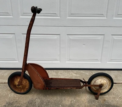 Antiguo asiento plegable vintage Croft Jamestown #45 scooter infantil flujo de aire falta Foto 1 de 4