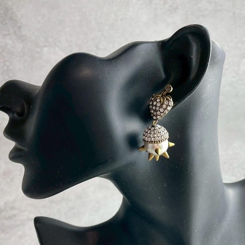 Autentico orecchino Gucci oro argento 4 5 cm motivo fragola tipo singolo