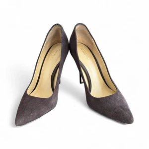 Tacones Coach Ellin marrón gamuza punta talla 10B - Imagen 1 de 9