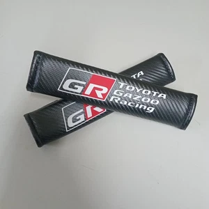2pcs Jdm Carbon fiber GR Gazoo Racing Seat belt cover shoulder pads cushion - Picture 1 of 5