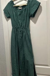 Women's Universal Thread Maxi Short Sleeve Open Back Dress Green Size S - Picture 1 of 7