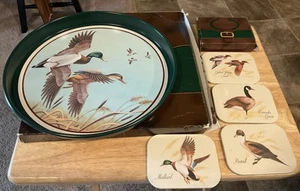 VTG 1981 Avon Chesapeake Collection 12” Serving Tray & 4 Coaster Set NEW w/Boxes - Picture 1 of 2