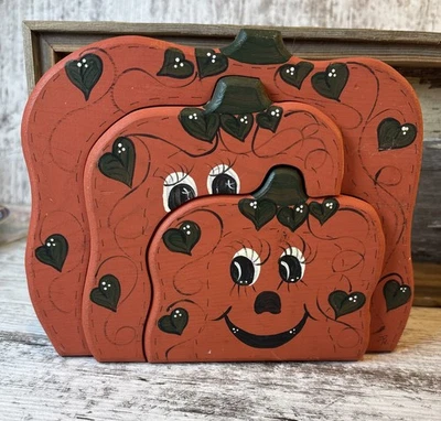 Decoración de calabaza de madera 3 en uno! Foto 1 de 4