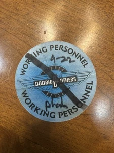 Doobie Brothers backstage pass satin sticker Cycles Personnel Pass - Picture 1 of 3