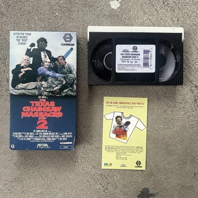 The Texas Chainsaw Massacre Part Two Betamax Longbox W T Shirt Ad Media Horror - Image 1 of 4