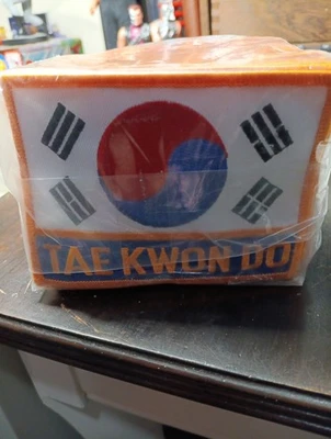 Tae Kwon Do Korean Flag Iron On Patch 3" x 4" New Lot Of 50 - Image 1 of 3