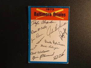 1973 Topps Baseball Baltimore Orioles Blue Checklist Card - Picture 1 of 2