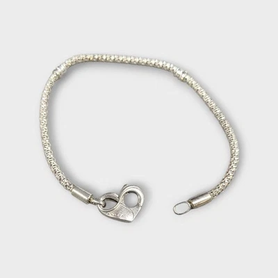 GENUINE PANDORA Moments Studded Chain Heart Clasp Bracelet 592453C00 (SPG064048) - Image 1 of 4