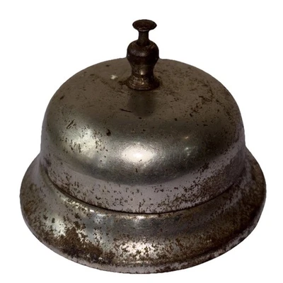 Campana de oficina vintage del siglo XVIII | Campana de llamada de contador de latón para paciente / campana de hospital Foto 1 de 4