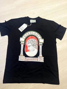 Casablanca T-Shirt Herren Medium schwarz Bio Baumwolle La Medaille Grafikdruck - Bild 1 von 10