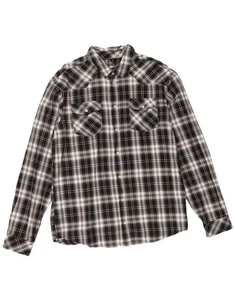 BLEND Mens Flannel Shirt 2XL Black Check Cotton BC17 - Picture 1 of 3