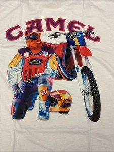 Camel Vintage Dirt Bike Motorsport Shirt. By Drivershirt. Large. White. NIB. - Picture 1 of 4