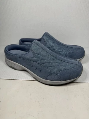 Easy Spirit путешествий время сабо синий кожаный, металлический отлива - размер 11 новый - Изображение 1 из 4