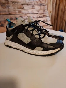 Hugo Boss Shoes 11 Titanium Runn Knmx Sneakers Rare 50432770 019 Black Grey - Picture 1 of 13