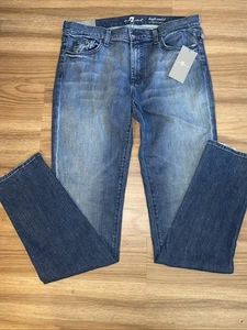NWT 7 For All Mankind Roxanne Ankle Classic Skinny Highwaist Button Up Sz 32 - Picture 1 of 10
