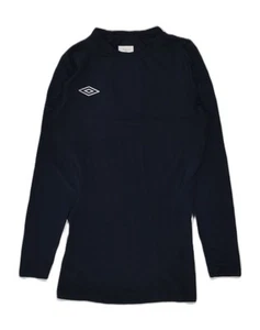 UMBRO Womens Top Long Sleeve UK 12 Medium Navy Blue Polyester AM07 - Picture 1 of 3