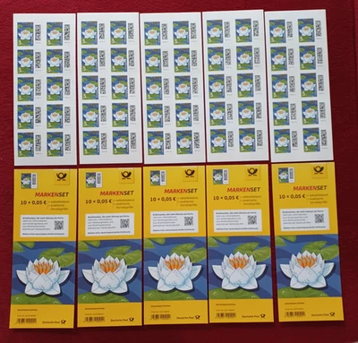 Bund  10 x Folienblätter - 5 Cent Seerose  "T O P "  in  selbstklebend  7.-  € - Bild 1 von 3